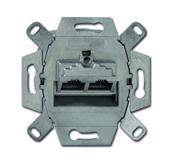 Busch-Jaeger UAE-Anschlussdose 0218/12-101 Kat. 6 2-fach