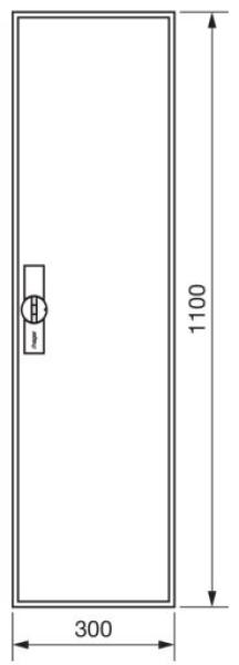 Hager Wandverteiler Leerschrank ZB31S IP44 1100x300x205mm