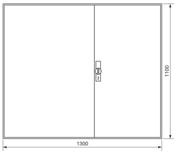 Hager Wandverteiler Leerschrank ZB35S IP44 1100x1300x205mm