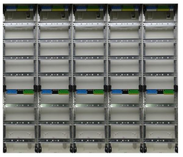 Hager Verteilerschrank mit 5x Verteiler ZU37KS, ZB35S