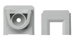 Gira 000830 Adapter zur Leitungseinführung 1fach für Kanal 15 x 15 mm Grau