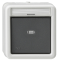 Gira 010731 Wippschalter 10 AX 250 V~ mit Beschriftungsfeld Kreuzschalter Grau ***RESTPOSTEN***