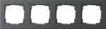 Gira System 55 anthrazit, Rahmen E2 4-fach 021423