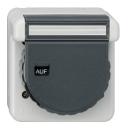 Gira 044031 SCHUKO-Steckdose 16 A 250 V~ mit Klappdeckel, Bajonettverschluss und Beschriftungsfeld Grau