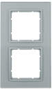 Berker 10126414 Glasrahmen 2-fach, B.7, Glas alu/alu matt, lackiert