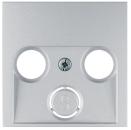 Berker 12031404 Zentralstück für Antennen-Steckdose 2- und 3-Loch B.7 alu, matt