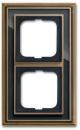 Busch-Jaeger 1722-845 Busch-dynasty Abdeckrahmen 2-fach Rahmen Messing antik anthrazit