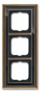 Busch-Jaeger 1723-845 Busch-dynasty Abdeckrahmen 3-fach Rahmen Messing antik anthrazit