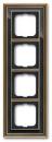 Busch-Jaeger 1724-845 Busch-dynasty Abdeckrahmen 4-fach Rahmen Messing antik anthrazit