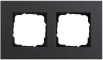 Gira 0212226 System 55 Rahmen 2-fach Esprit Linoleum-Multiplex Anthrazit