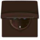 Busch-Jaeger 20 EUGKB-31-101 Schuko-Steckdose mit Klappdeckel Allwetter 44 (IP44) braun