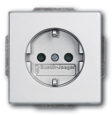 Busch-Jaeger 20 EUC-83 future linear SCHUKO Steckdosen-Einsatz alusilber