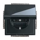 Busch-Jaeger 20 EUK-81 Future Schuko Steckdose carat mit Klappdeckel anthrazit (glanz)
