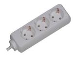 Pollmann 3-fach Steckdosenleiste ohne Schalter, weiss 1,5m 45° (3653050)