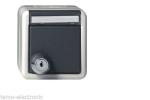 GIRA Aufputz System IP 44 Grau Steckdose abschließbar 044730