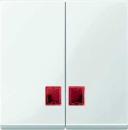 Merten MEG3456-0319 Wippe Serie 2-fach mit Kontrollfenster rot System M polarweiss glänzend