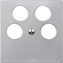 Merten 295360 Zentralplatte für 4-fach-Antennendose System M aluminium edelmatt
