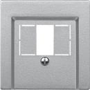 Merten 297960 Zentralplatte für TAE/Audio/USB System M aluminium edelmatt