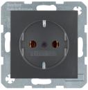 Berker 41431606 Steckdose SCHUKO Schraub-Liftklemmen B.3/B.7 anthrazit, matt