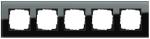Gira 021505 System 55 Rahmen 5-fach Esprit Glas Schwarz