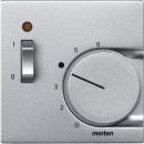 Merten 536160 Zentralplatte für Raumtemperaturregler mit Schalter System M aluminium edelmatt