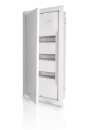 F-Tronic Hohlwand-Kleinverteiler JUMBO, 3-reihig, 36+6 Module, Schraubklemme HWV36+6ST mit Türe (7230017)