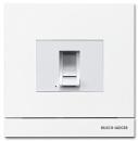 Busch-Jaeger 83100/70-664 Türkommunikation Außenstation mit Fingerprint-Modul Frontplatte Metall Oberfläche weiß beschichtet studioweiß matt