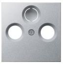 Gira 086926 System 55 Abdeckung für Koaxial-Antennendose 2/3-Loch Farbe Aluminium lackiert