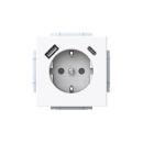 Busch-Jaeger solo studioweiss 2xUSB-Steckdose A+C SCHUKO 20 EUCB2USBAC-84