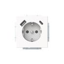 Busch-Jaeger 20 EUCB2USBAC-884 future linear Schuko 2xUSB-Steckdose A+C mit integriertem erhöhten Berührungsschutz studioweiß matt