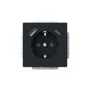 Busch-Jaeger 20 EUCB2USBAC-885 Schuko/2xUSB Steckdose schwarz matt