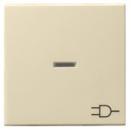 Gira 020901 System 55 Kontrollwippe und Symbol Steckdose Cremeweiß glänzend ***RESTPOSTEN***