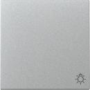 Gira 328526 System 55 Wippe mit Symbol Licht Farbe Aluminium lackiert