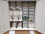 Hager Zählerschrank 2x 3.HZ Zählerfeld + 1x Verteilerfeld + 1x Verteilerfeld 5-reihig mit APZ-Raum ZB34S