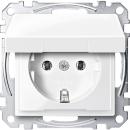 Merten MEG2311-0325 Schuko-Steckdose mit Klappdeckel System M aktivweiß glänzend
