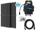 Balkonkraftwerk 880W DC- 600/800W AC, Solarmodule TRINA, Rahmen SCHWARZ, BIFACIAL Doppelglas, Solaranlage Steckerfertig WiFi Komplettset Photovoltaik