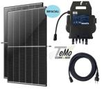 Balkonkraftwerk 910W DC - 600/800W AC, Solarmodule AXITEC, Doppelglas Bifacial/Rahmen schwarz/Front weiss, Solaranlage Steckerfertig WiFi Komplettset Photovoltaik