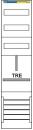 F-Tronic Komplettfeld 1x TRE Tarifsteuerfeld-3.HZ 300mm, Verteiler 3-reihig, mit Sammelschienen 5-polig, 1-feldrig TS7