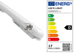 TeMo T&More® LED Feuchtraum-Wannenleuchte mit LED-Streifen, 18W 2500lm 4000K, 55cm, IP65, EEC: D (2400331TEM)