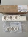 Hager VZ00AS Schuko-Steckdose, universal, 3fach drehbar, geschraubt, Hutschienenmontage ***RESTPOSTEN***