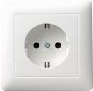 Gira 044003 System 55 SCHUKO-Steckdose mit Vollplatte reinweiss glänzend