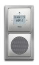 Busch Jaeger Radio DAB+ Komplett-Set pur Edelstahl 2-fach (8215U-101 + 8223U + 8252-866-101 + 8253-866 + 1722-866K)